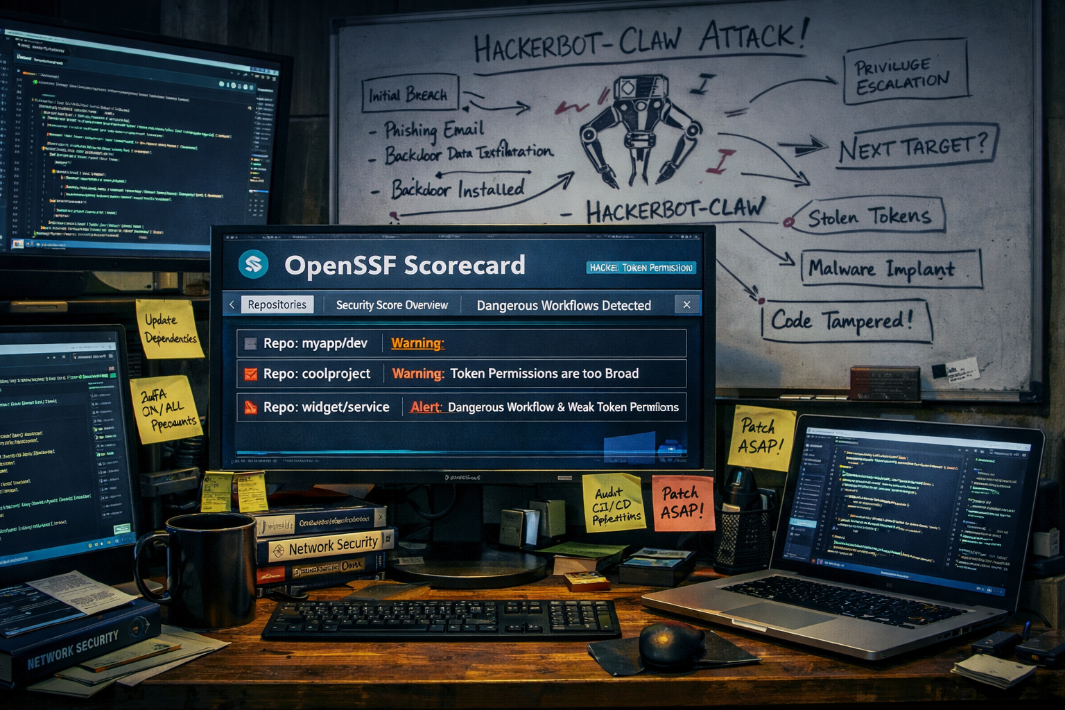 hackerbot-clawが狙った7リポジトリ — 攻撃直前の OpenSSF Scorecardを検証する